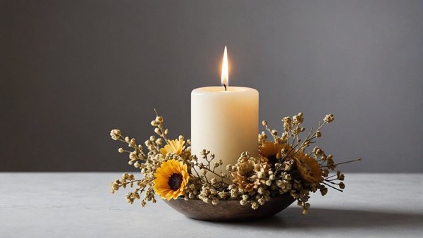Bougeoir fleur séchée : l'élégance naturelle pour votre intérieur